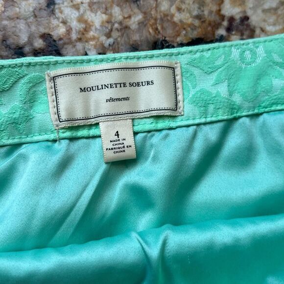 Moulinette Soeurs Mint Green Pencil Skirt - Picture 2 of 4